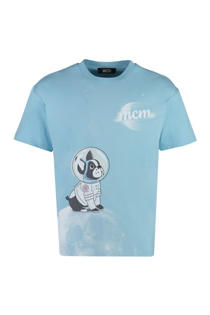 T-shirt in cotone con stampa-0