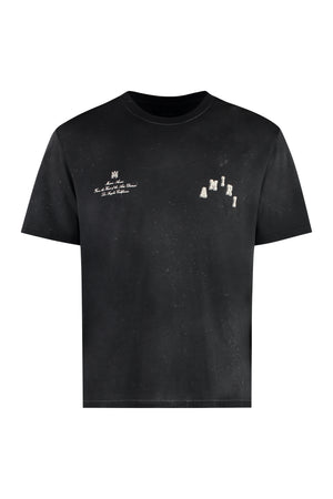 T-shirt girocollo in cotone-0