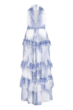 Print tulle dress-0