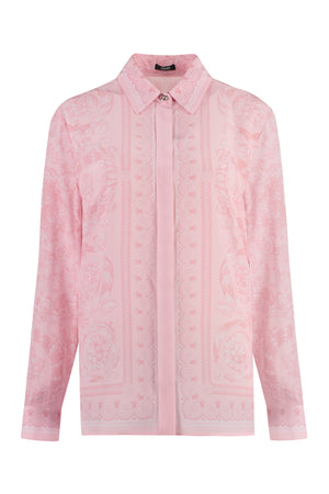 Printed silk shirt-0