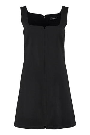 Stretch crepe wool dress-0