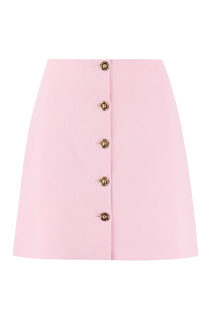 Wool mini skirt-0