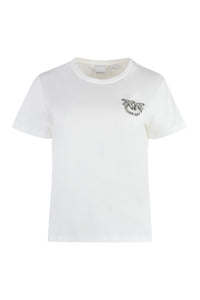 Nambrone decorative inserts crew-neck t-shirt