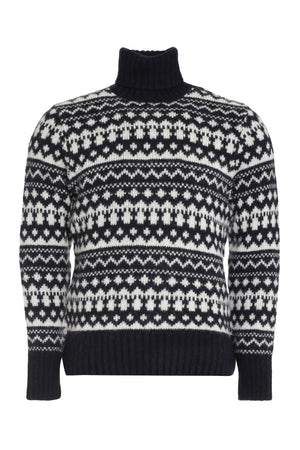 Wool blend turtleneck sweater-0