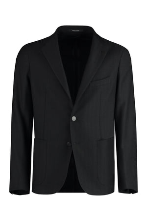 Wool single-breasted blazer-0