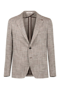 Linen-silk blend blazer