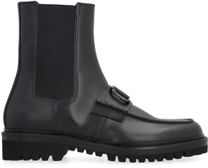 Valentino Garavani - VLogo leather Chelsea boots-1