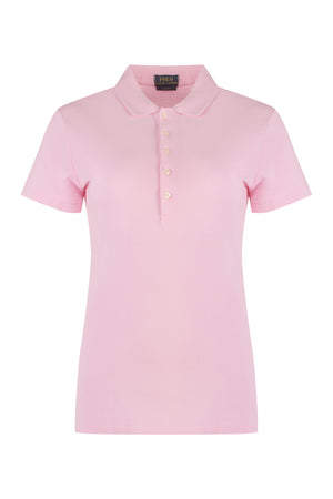 Polo in piquet di cotone stretch-0