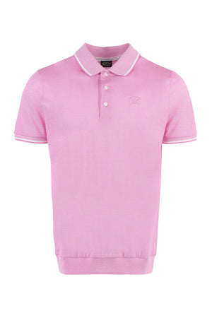 Cotton-piqué polo shirt-0