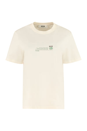 T-shirt in cotone con stampa-0