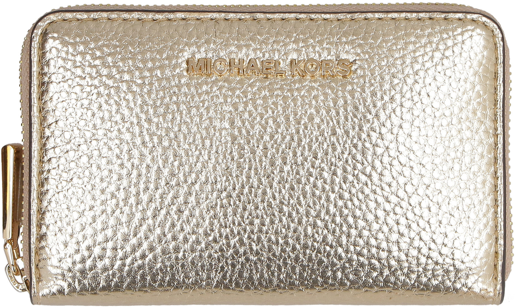 MICHAEL MICHAEL KORS - Jet Set metallic leather wallet Gold - The Corner