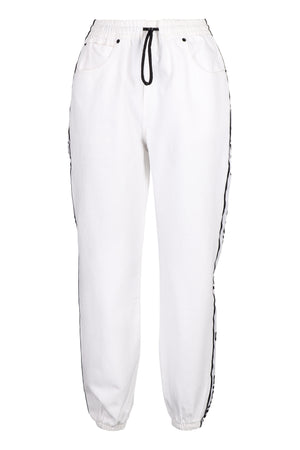 Track-pants con bande laterali logate-0