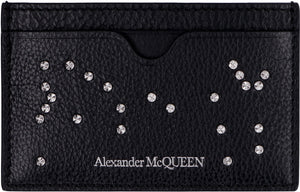 Logo detail leather card holder-1