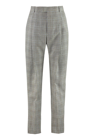 Prince of Wales checked wool trousers-0