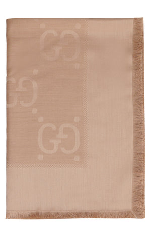 Wool GG jacquard shawl-1