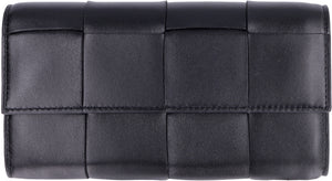 Leather flap-over wallet-1