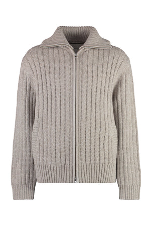 High collar zipped cardigan-0