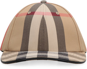 Vintage check motif baseball cap-1