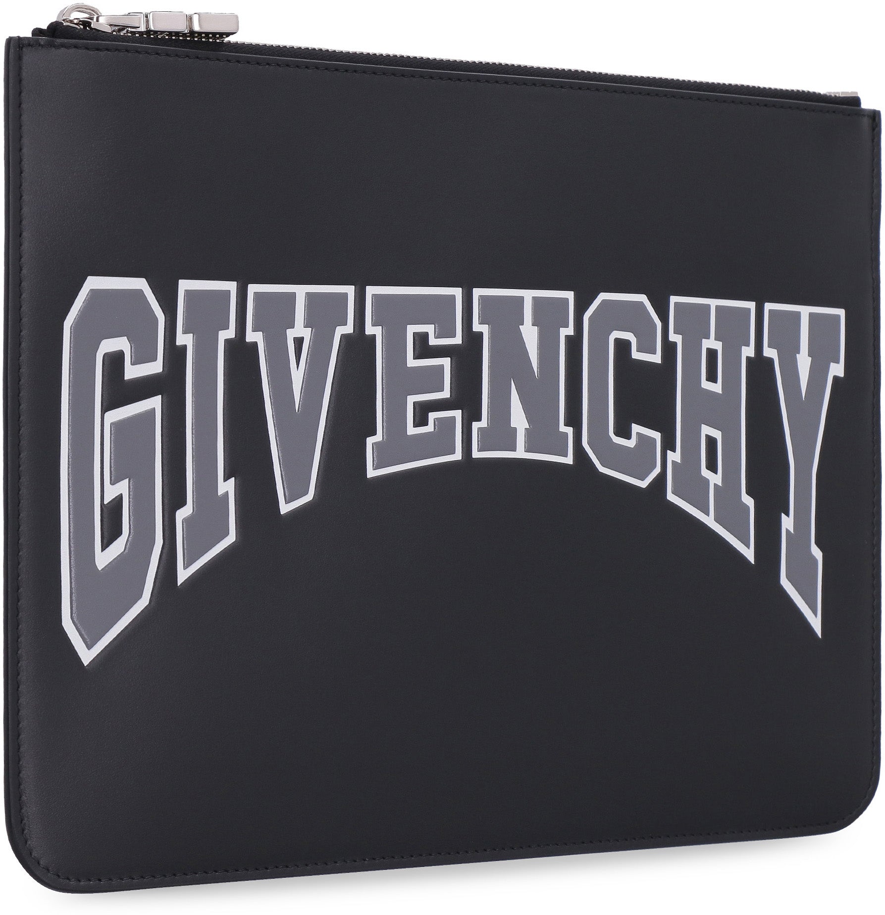 Givenchy - Logo detail flat leather pouch black - The Corner