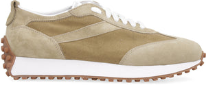 Suede low-top sneakers-1