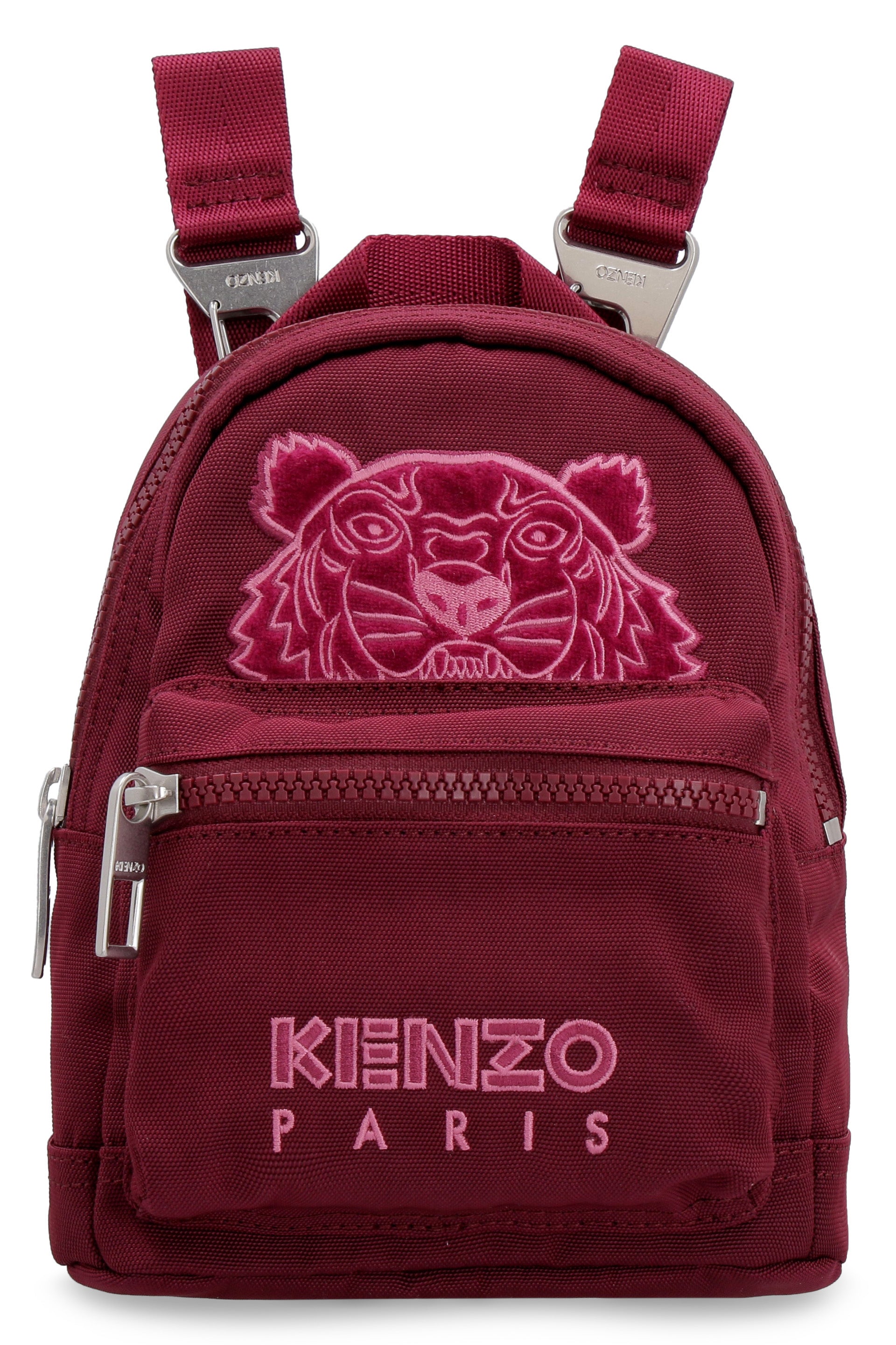 kenzo burgundy canvas backpack