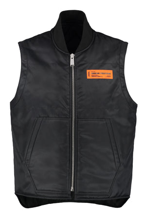 Gilet imbottito con chiusura a zip-0