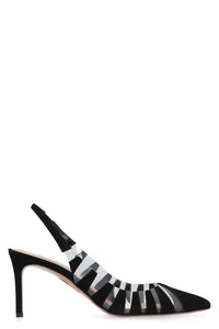 Sandali slingback Hot Rumor in pelle e PVC