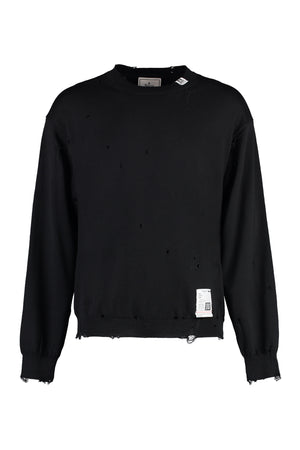 Crew-neck wool sweater-0