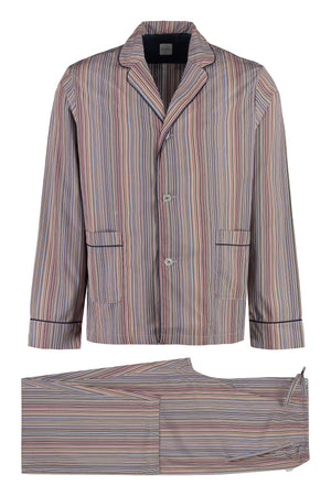 Striped cotton pyjamas-0