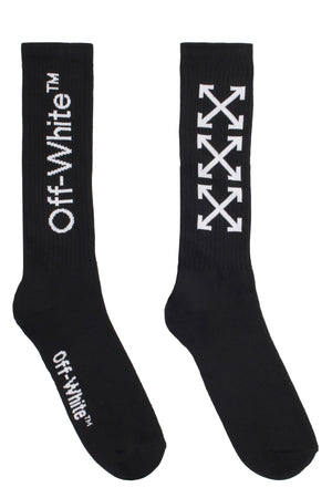 Logo cotton blend socks-1