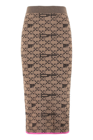 Knit pencil skirt-0