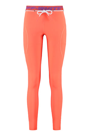 Leggings con fascia logata-0