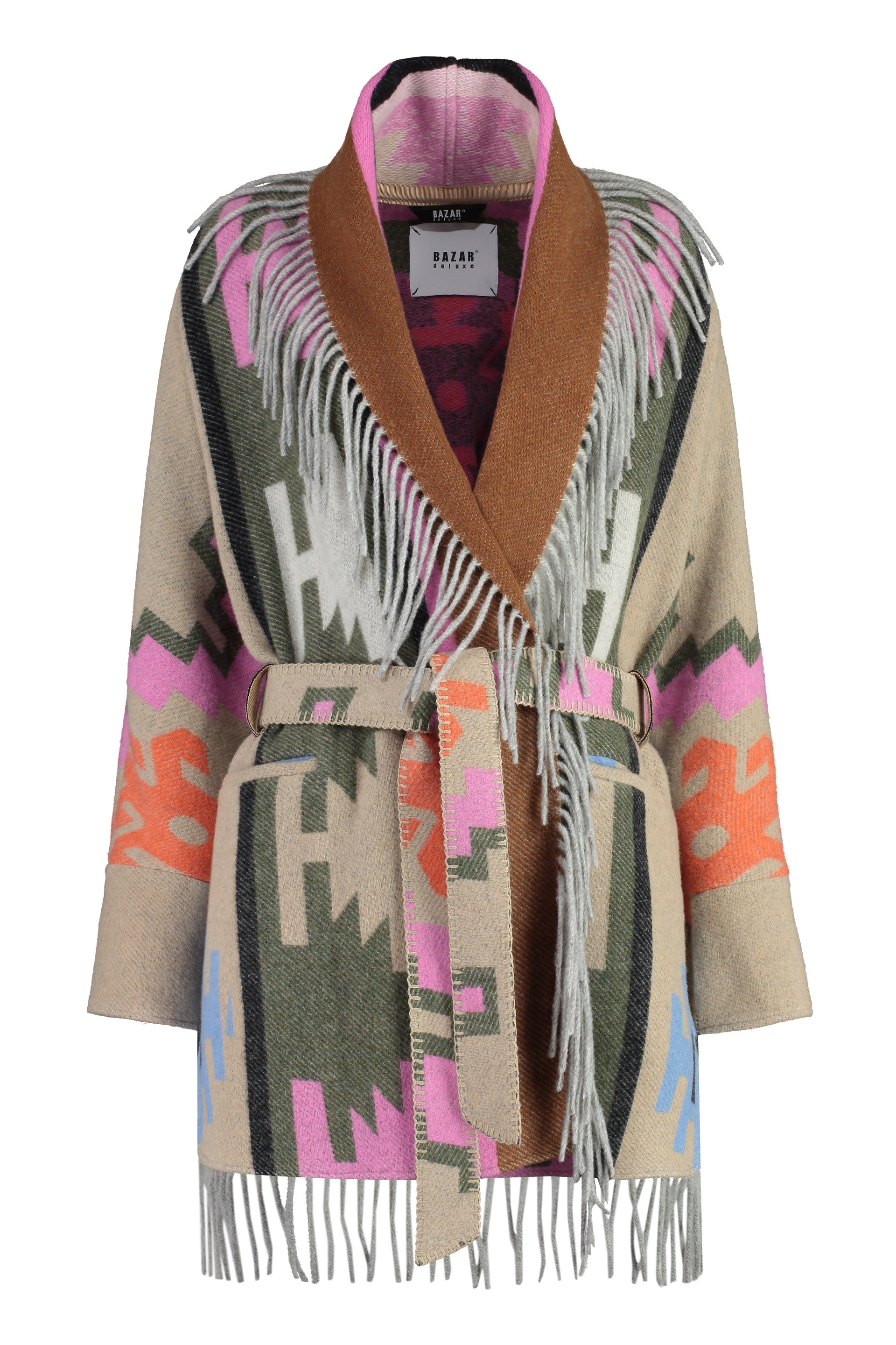 Bazar Deluxe - Belted cardigan Multicolor - The Corner