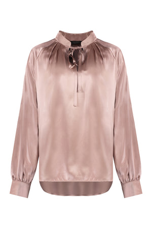 Tamigi Silk blouse with bow-0