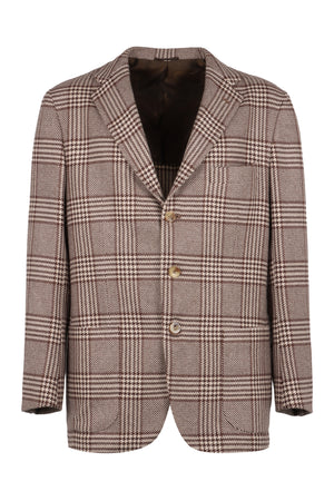 Houndstooth pattern blazer-0