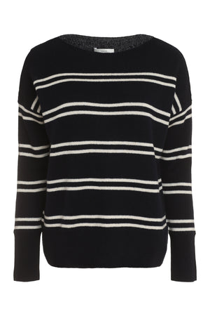 Striped crew-neck sweater-0