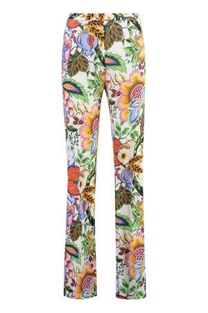Printed wide-leg trousers-0