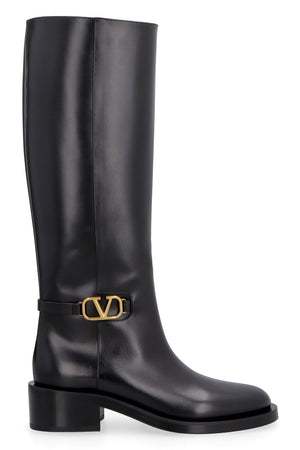Valentino Garavani - Leather knee-boots-1