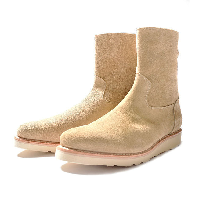 Suede Leather Back Zip Boots