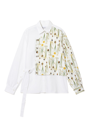 Flower bulbs bicolor wrapping shirt