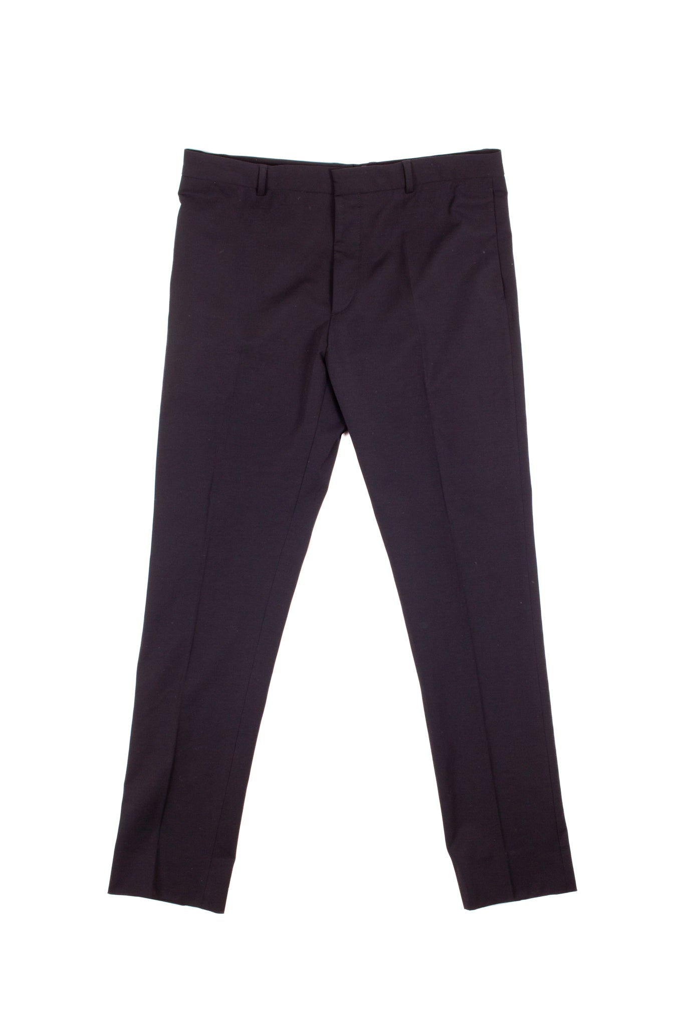 JIL SANDER DARK NAVY WOOL BLEND PANTS – (RE)main