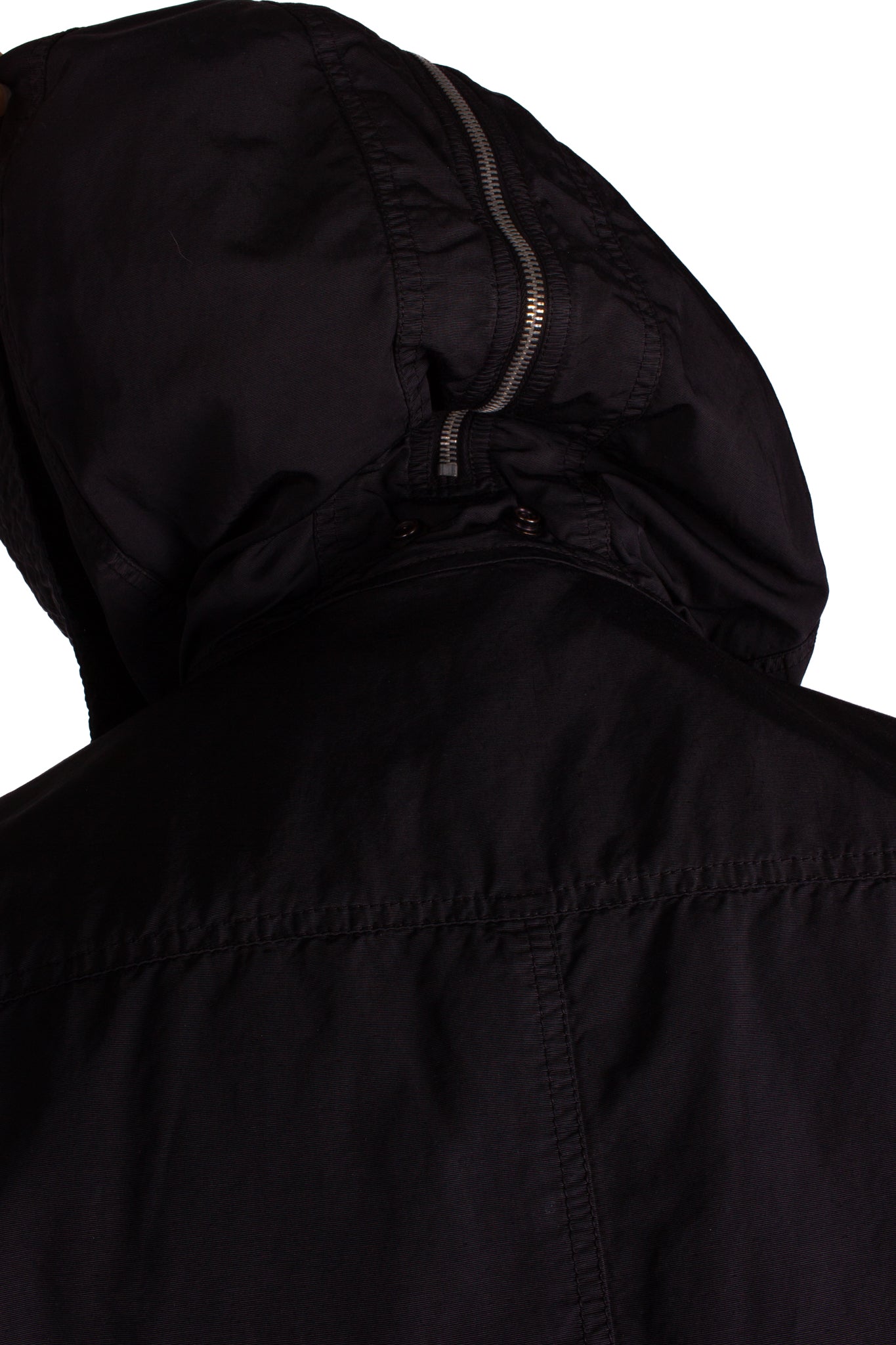 RICK OWENS DRKSHDW BLACK HOODED BOMBER JACKET