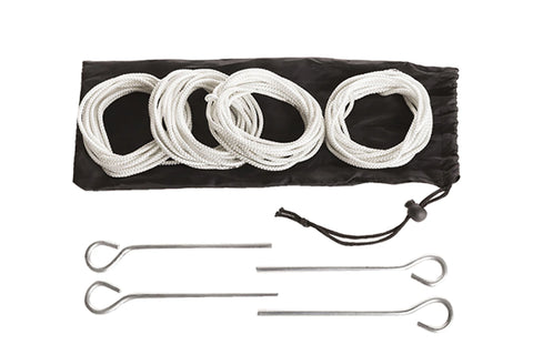INCLUDES PEGS & GUY ROPES