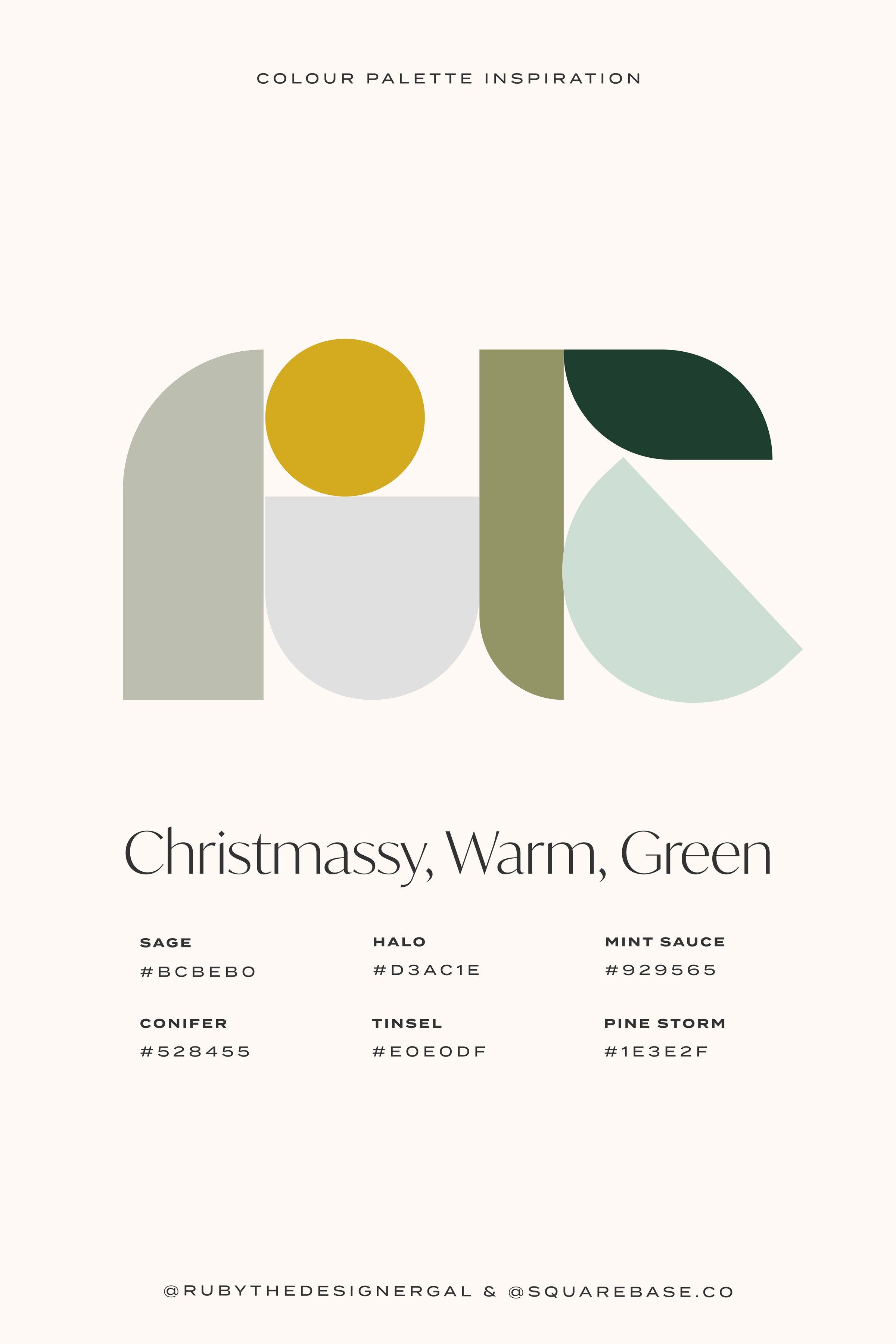 Christmassy Colour Palettes for Your Brand and Squarespace Website