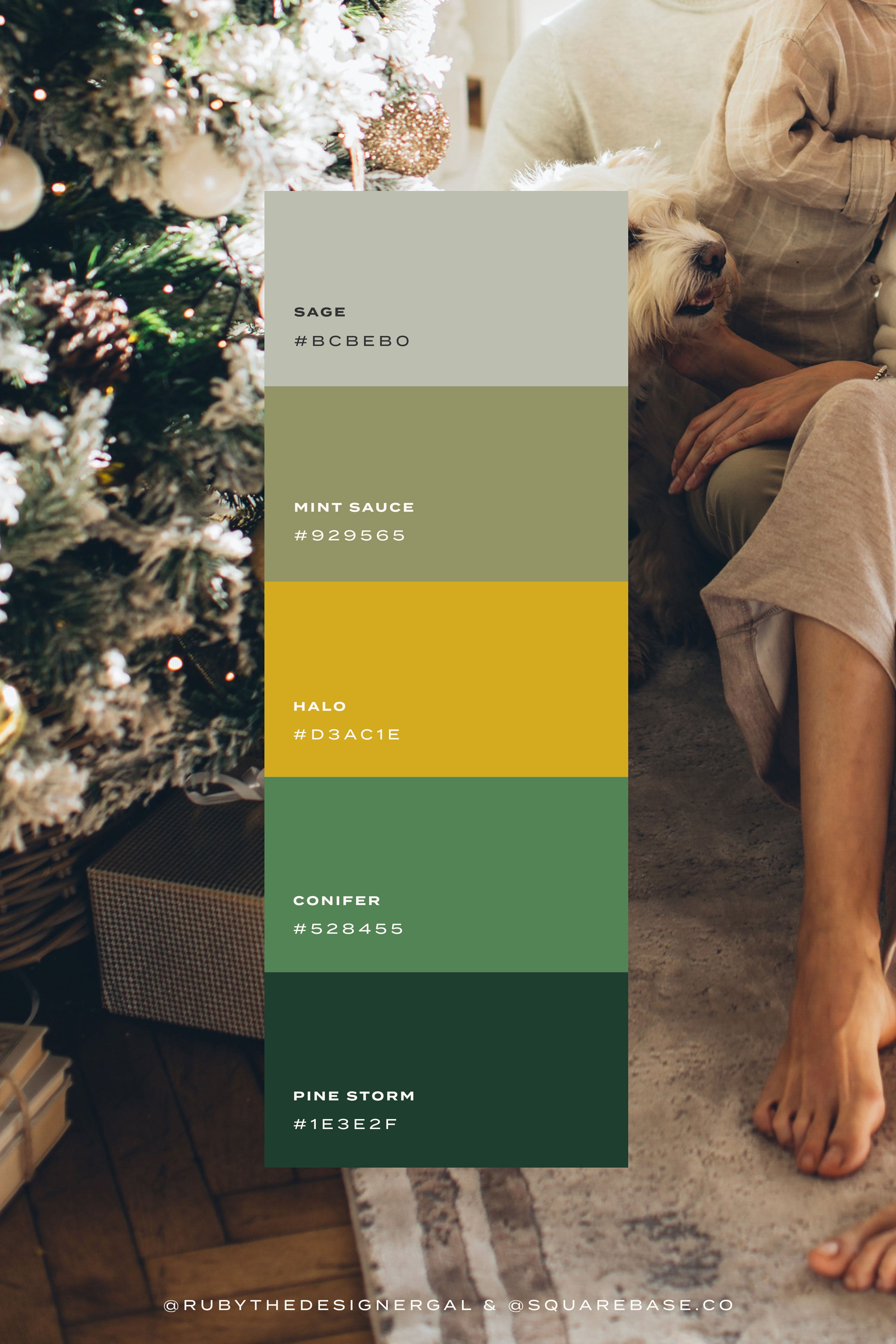 Christmassy Colour Palettes for Your Brand and Squarespace Website