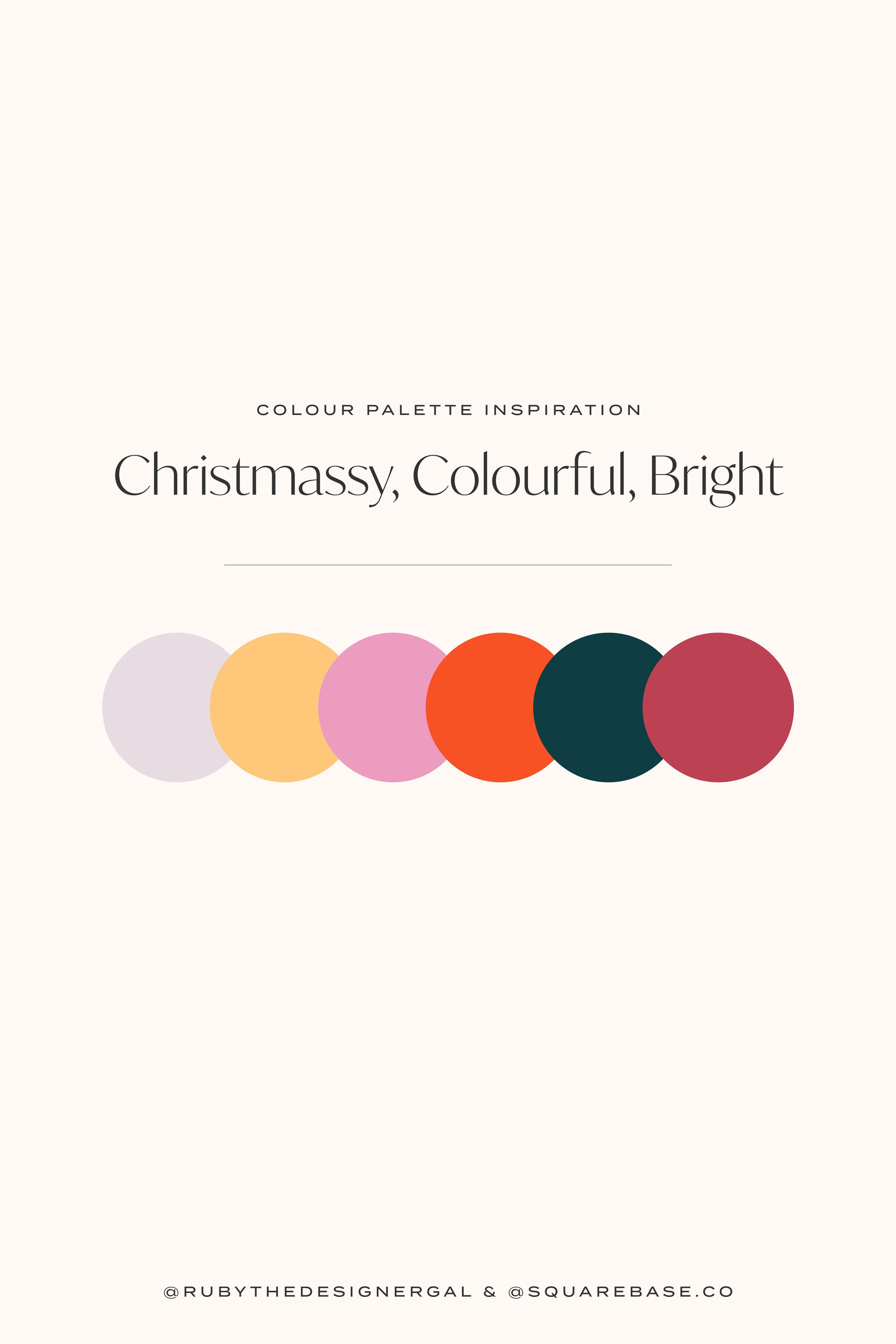 Christmassy Colour Palettes for Your Brand and Squarespace Website