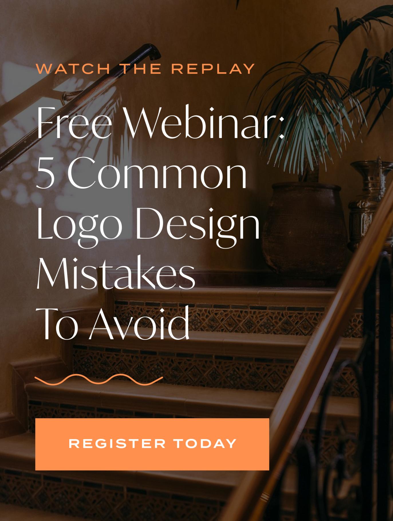 image linking to free webinar: five common logo design mistakes to avoid