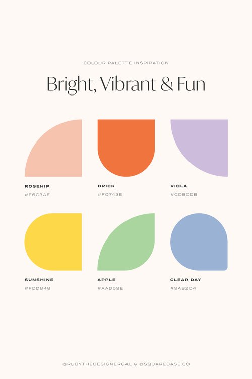 Bright Colour Palettes To Use on Your Squarespace Website | by Squarebase, Premium Squarespace Template Kirs