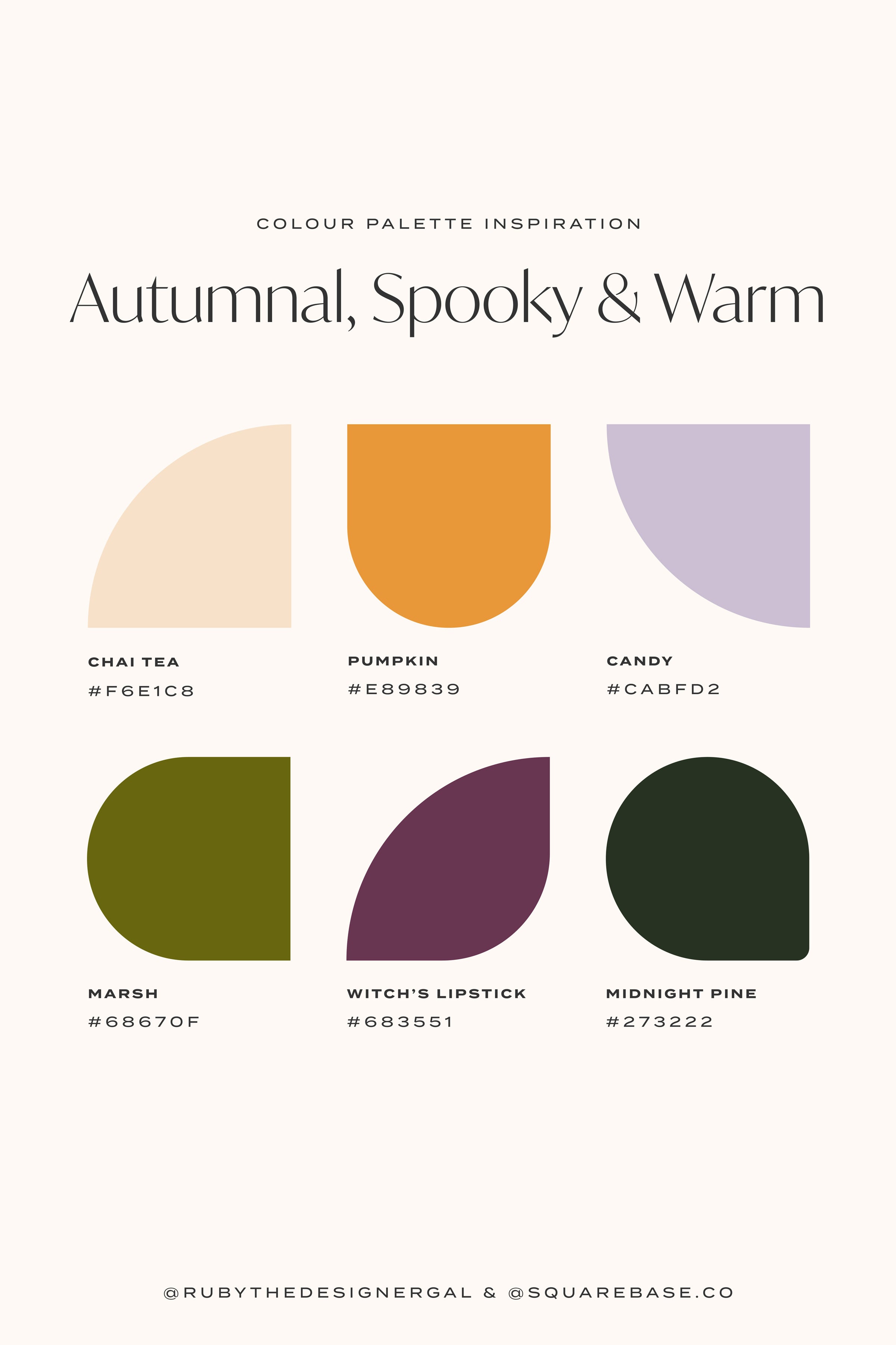 Autumnal Fall Colour Palettes for your Squarespace Brand and Website created by London Design Studio, Studio 77