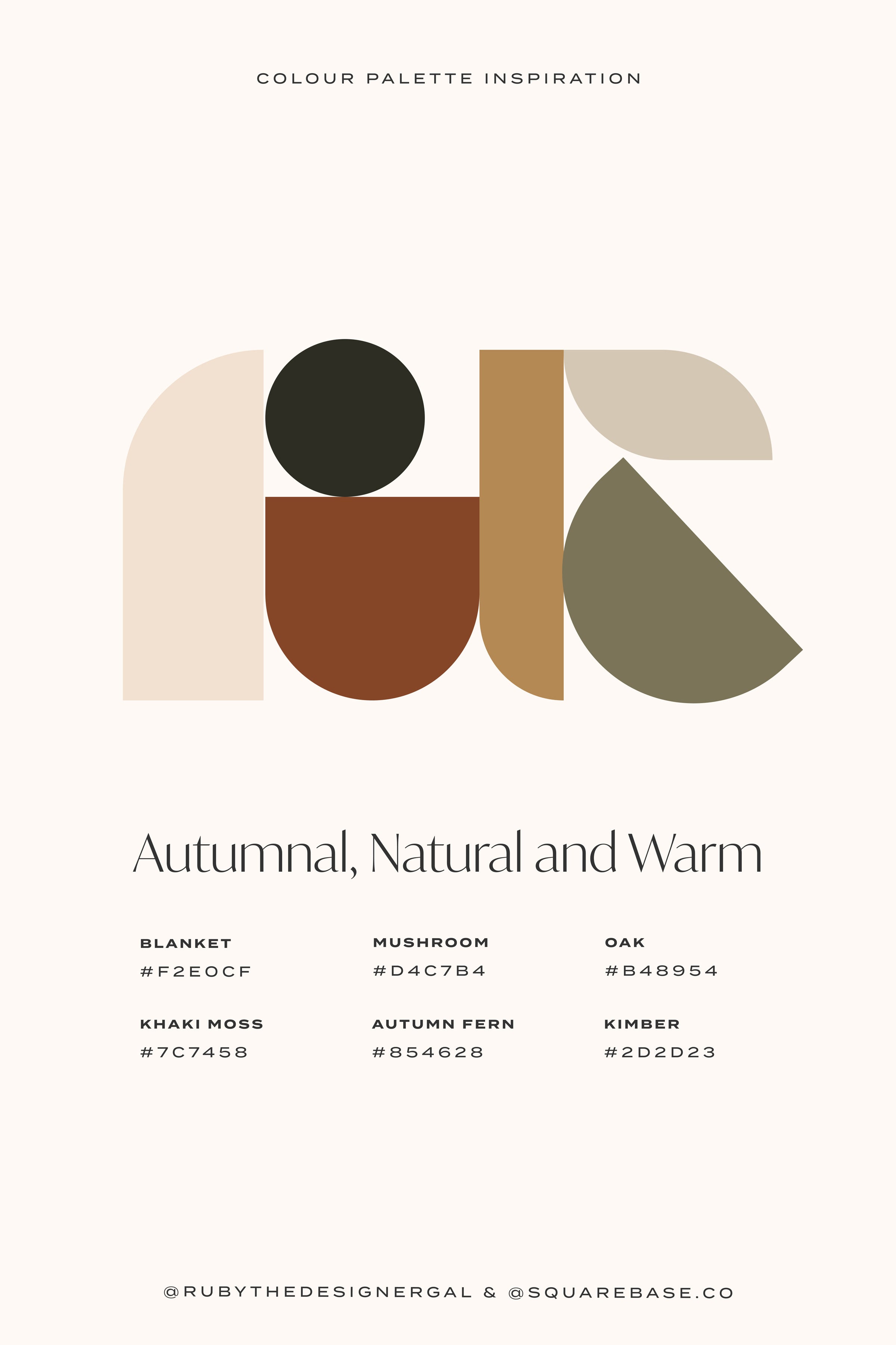 Autumnal Fall Colour Palettes for your Squarespace Brand and Website created by London Design Studio, Studio 77